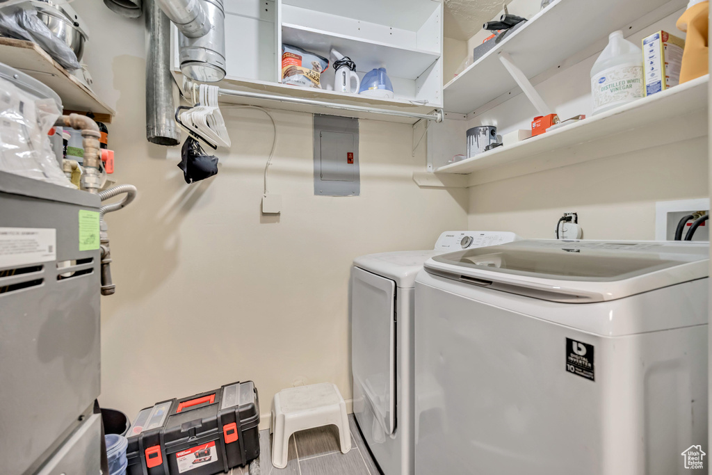 Laundry area featuring washer and dryer