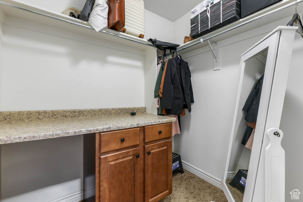 View of walk in closet
