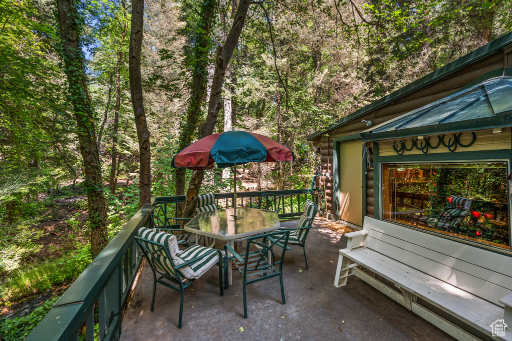 View of patio / terrace featuring outdoor dining area