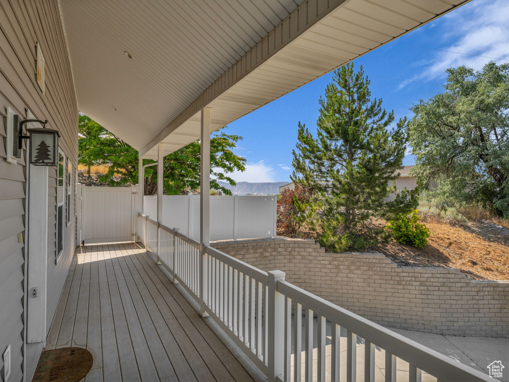 View of deck