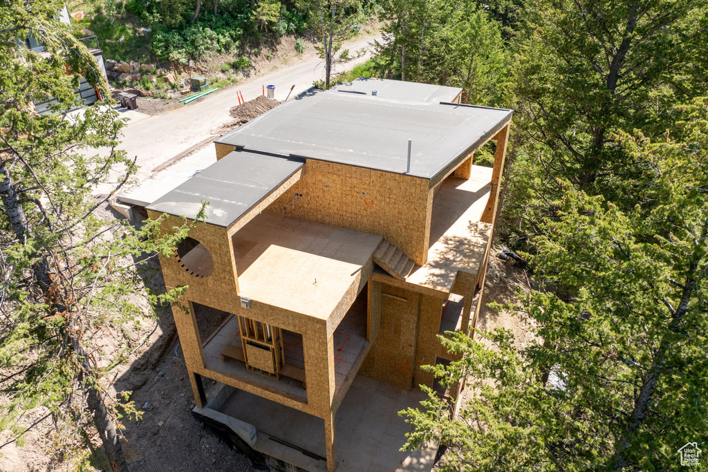 View from above of property