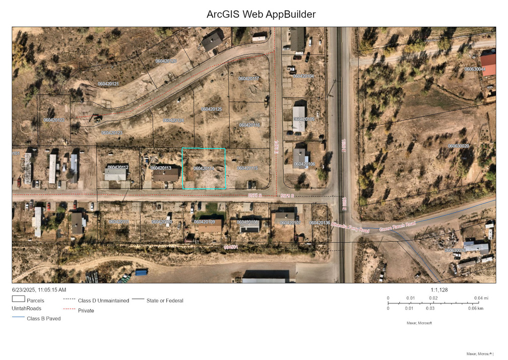 Aerial overview of property's location with property boundaries highlighted