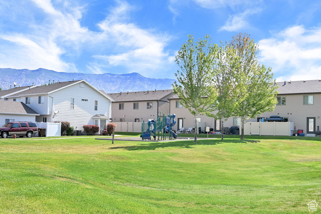 View of community with a mountain view and a residential view