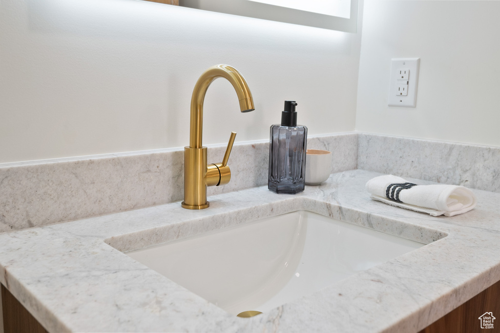 Bathroom view of a sink