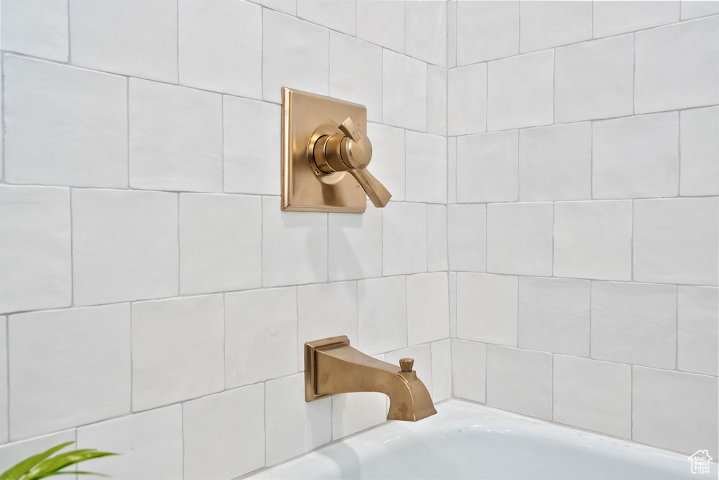 Bathroom view of a bath