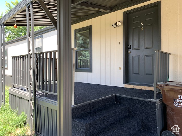 View of exterior entry
