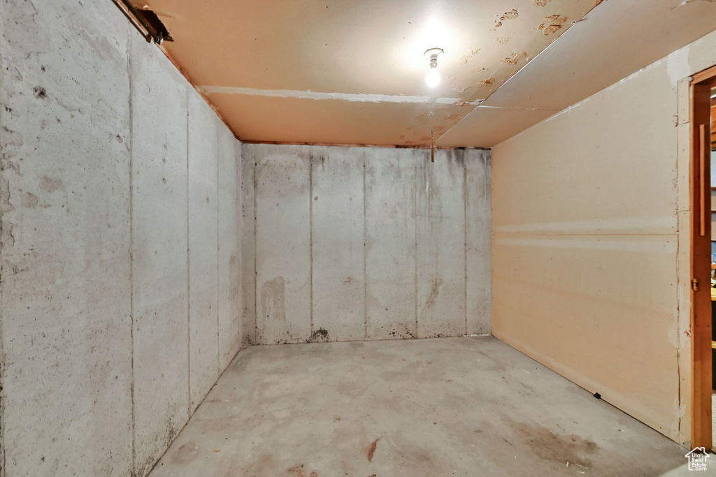 View of unfinished basement