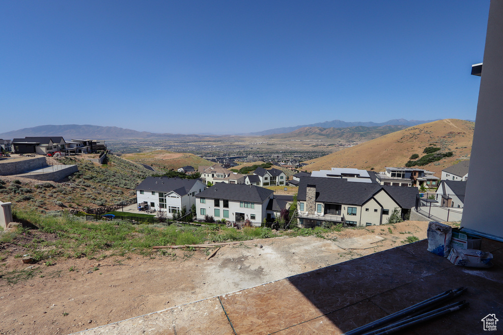 Mountain view featuring nearby suburban area