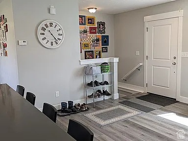 Interior space featuring wood finished floors