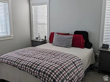 View of carpeted bedroom