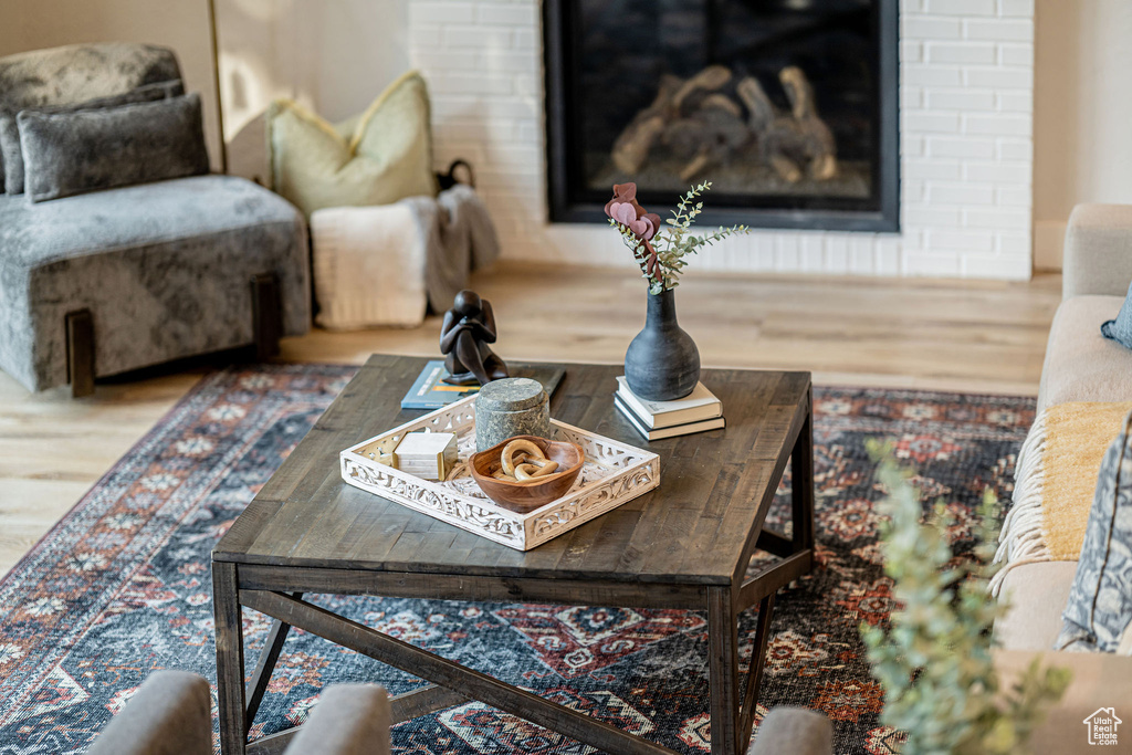 Detailed view of wood finished floors