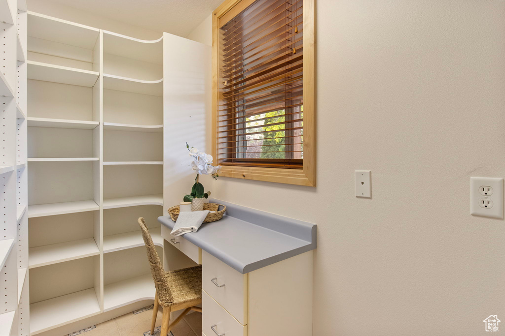 View of tiled home office