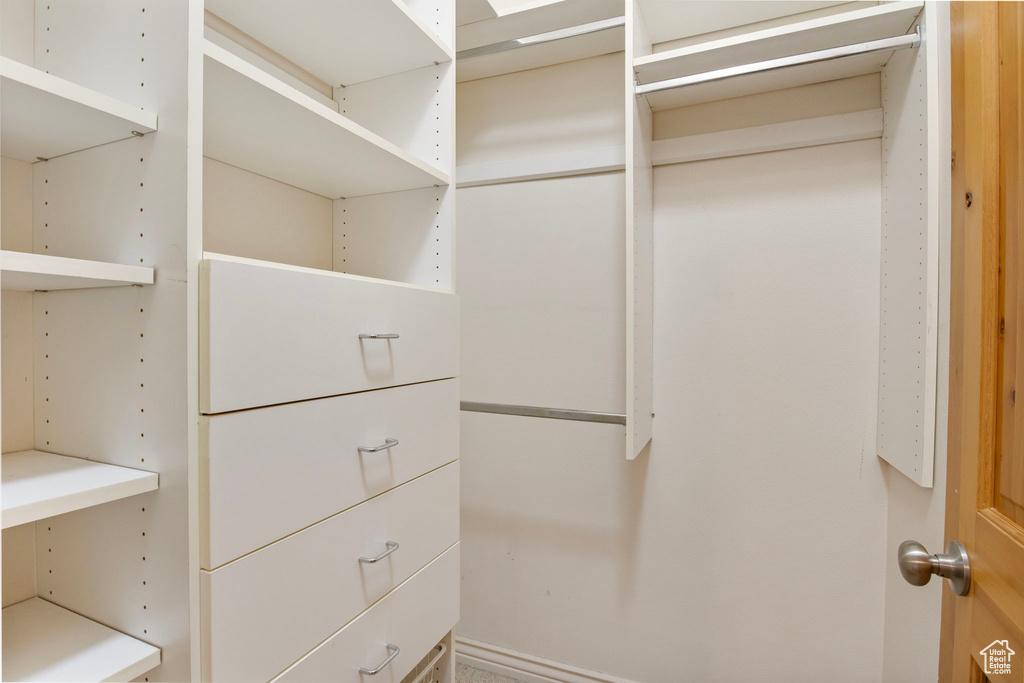 View of spacious closet