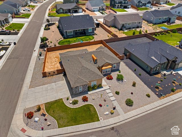 Aerial view of residential area