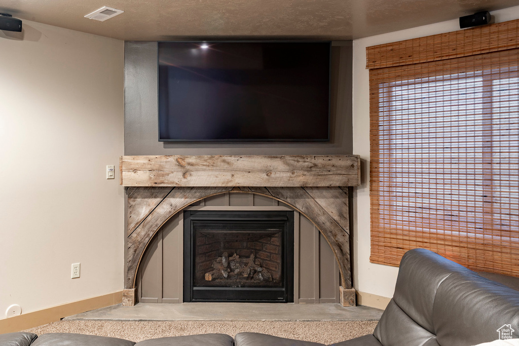 Detailed view of a high end fireplace