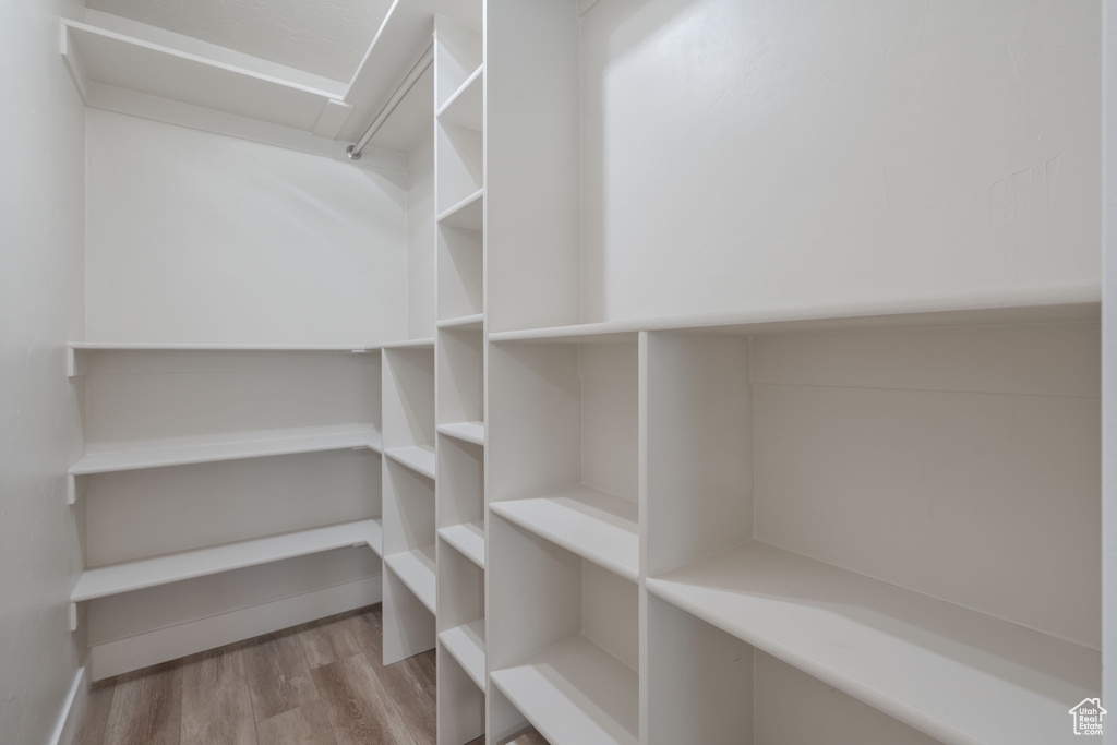 Spacious closet featuring wood finished floors