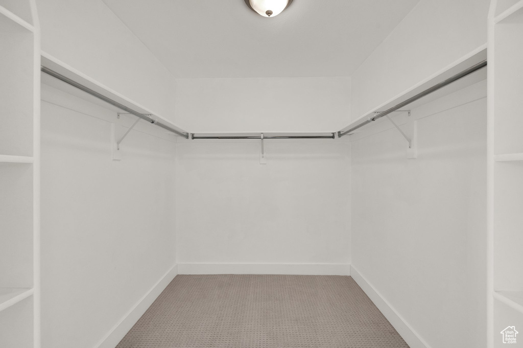 Walk in closet featuring carpet