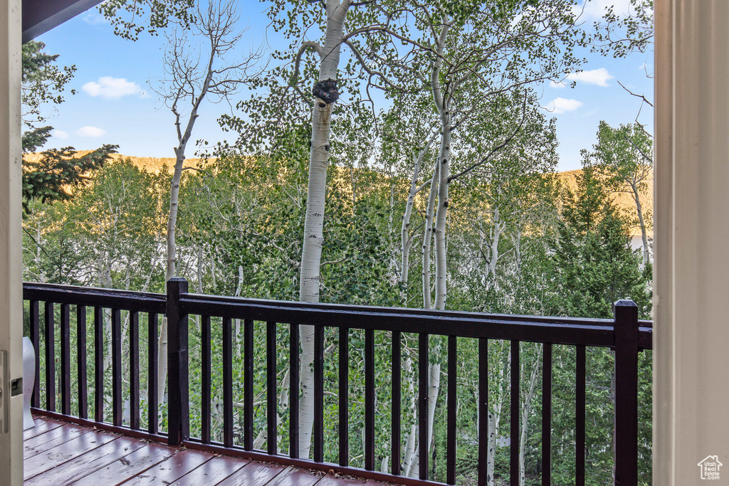 View of wooden deck