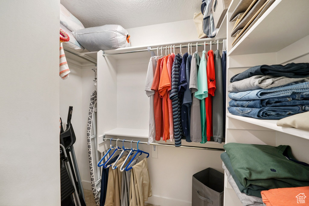 View of walk in closet