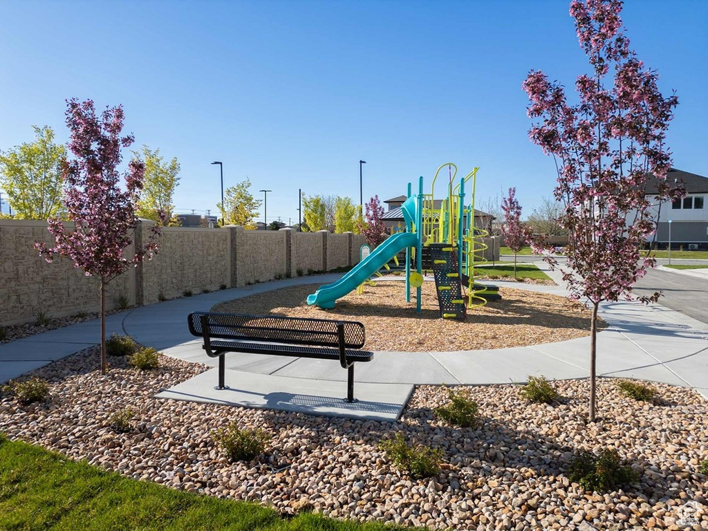 View of community jungle gym