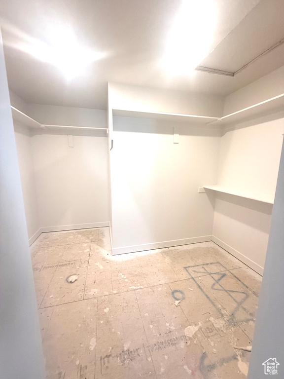 View of spacious closet