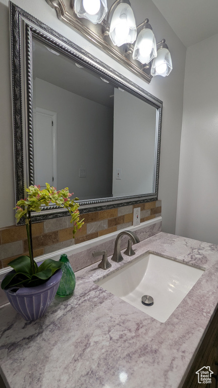 Bathroom featuring vanity