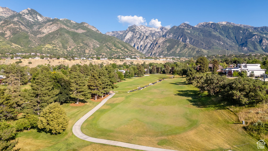 Mountain view with a local golf course