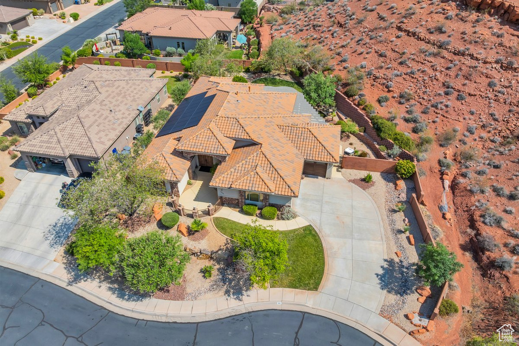 View from above of property