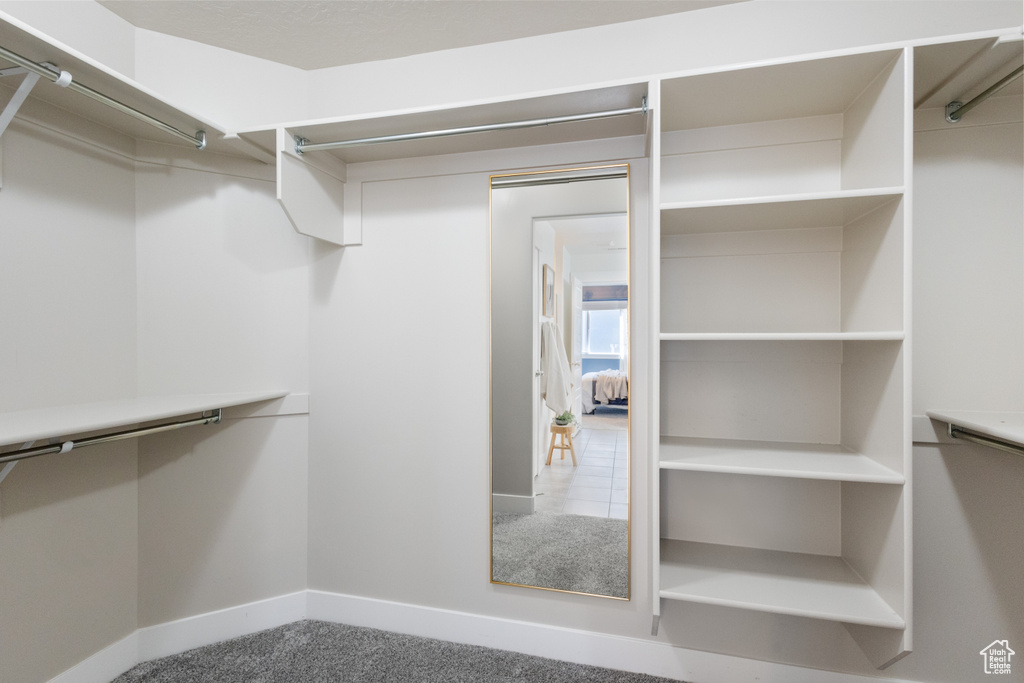 View of walk in closet