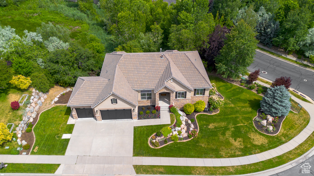 View from above of property