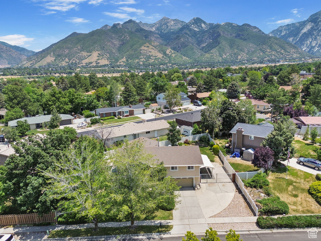Mountain view with nearby suburban area