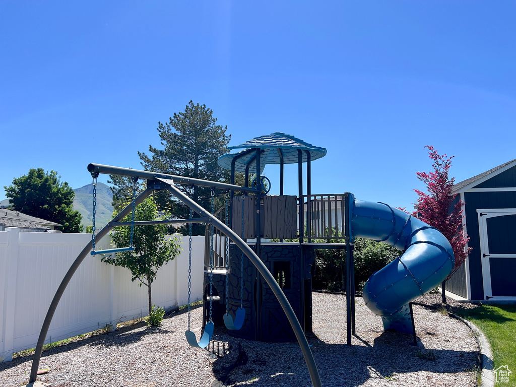 View of jungle gym