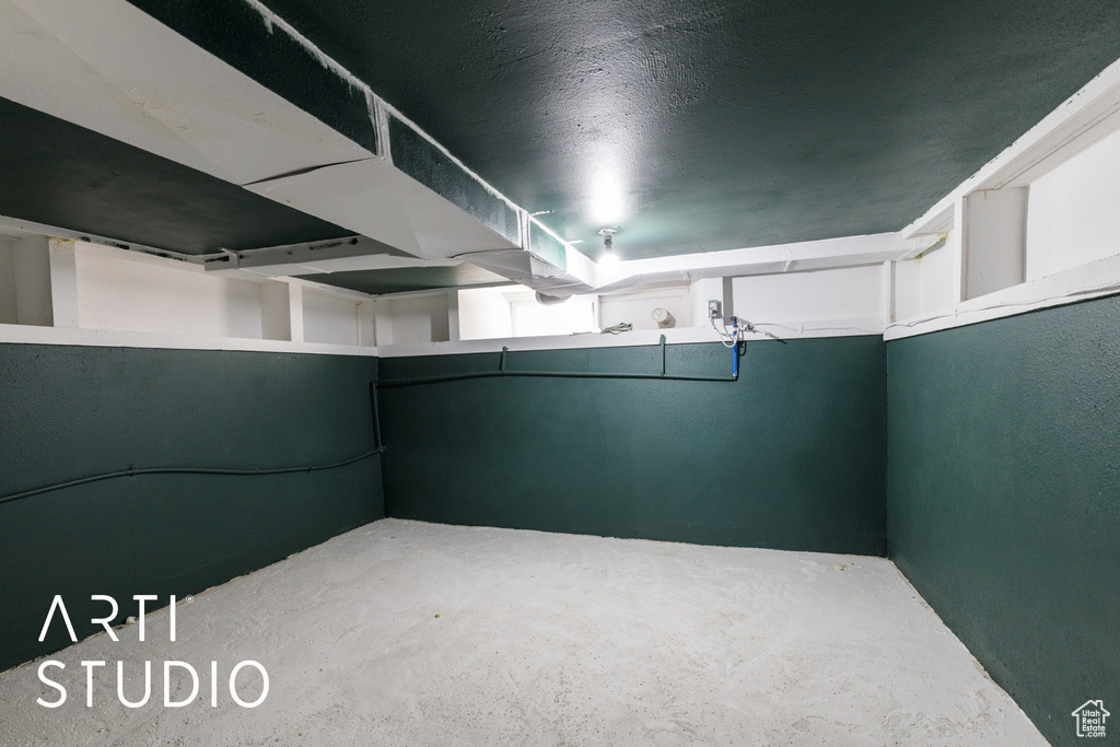 View of finished basement