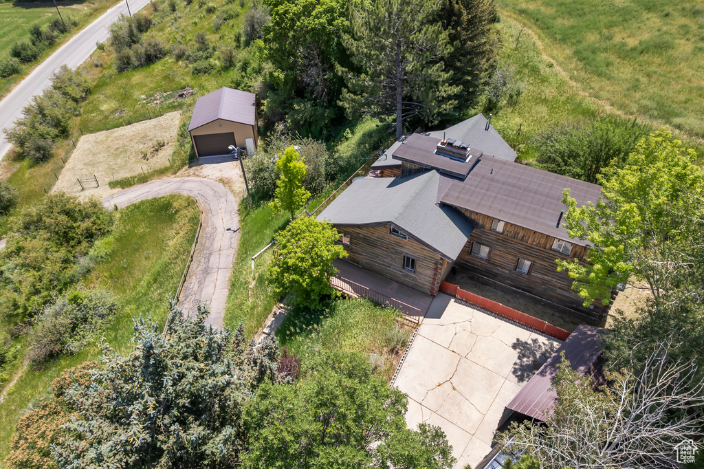 View from above of property