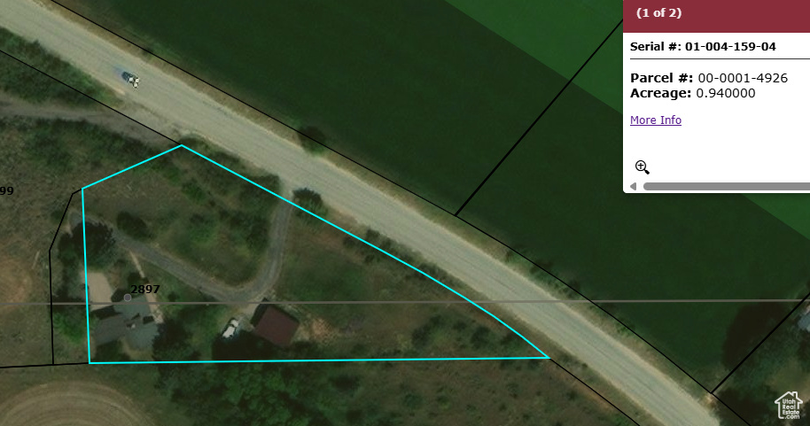 Map of property location featuring property parcel outlined