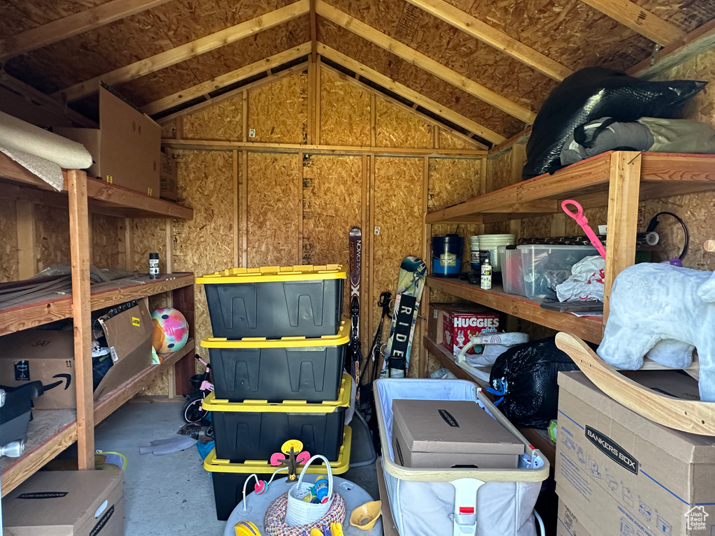 View of storage room