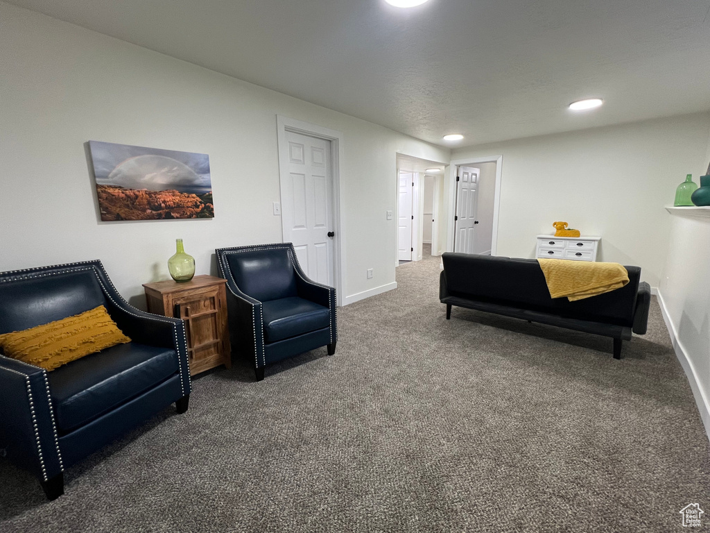 Bedroom featuring carpet flooring and recessed lighting