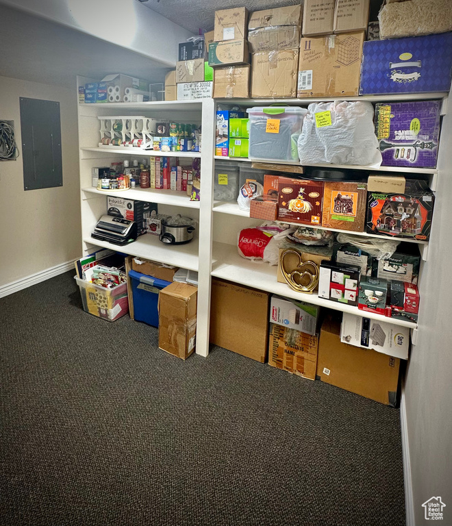 Storage area with electric panel