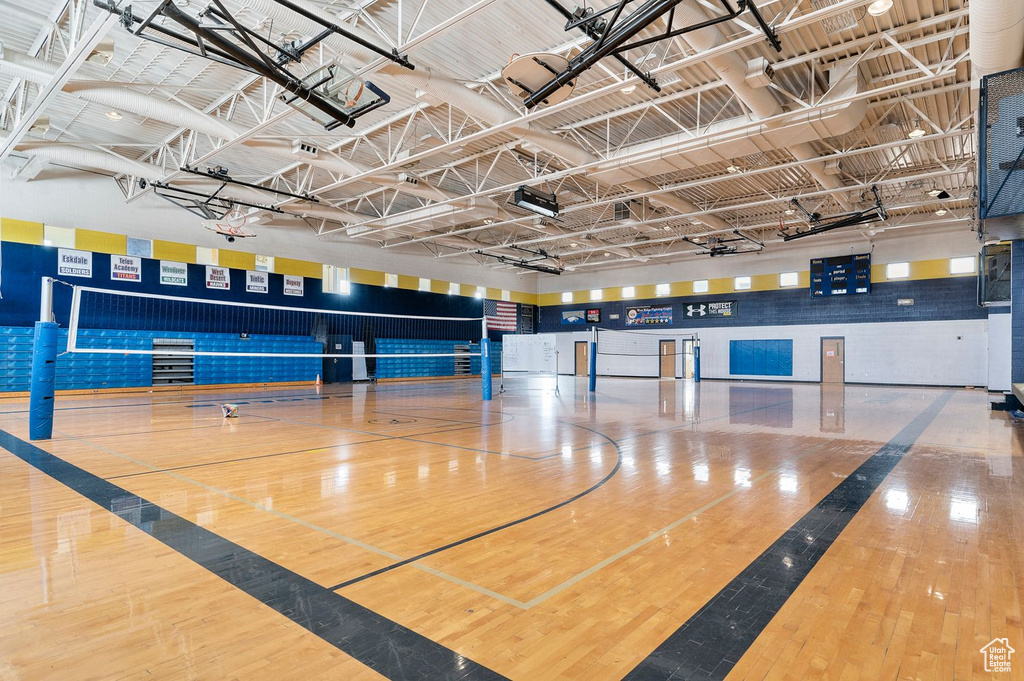 View of sport court featuring community basketball court