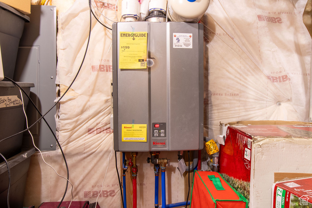 Utilities with tankless water heater