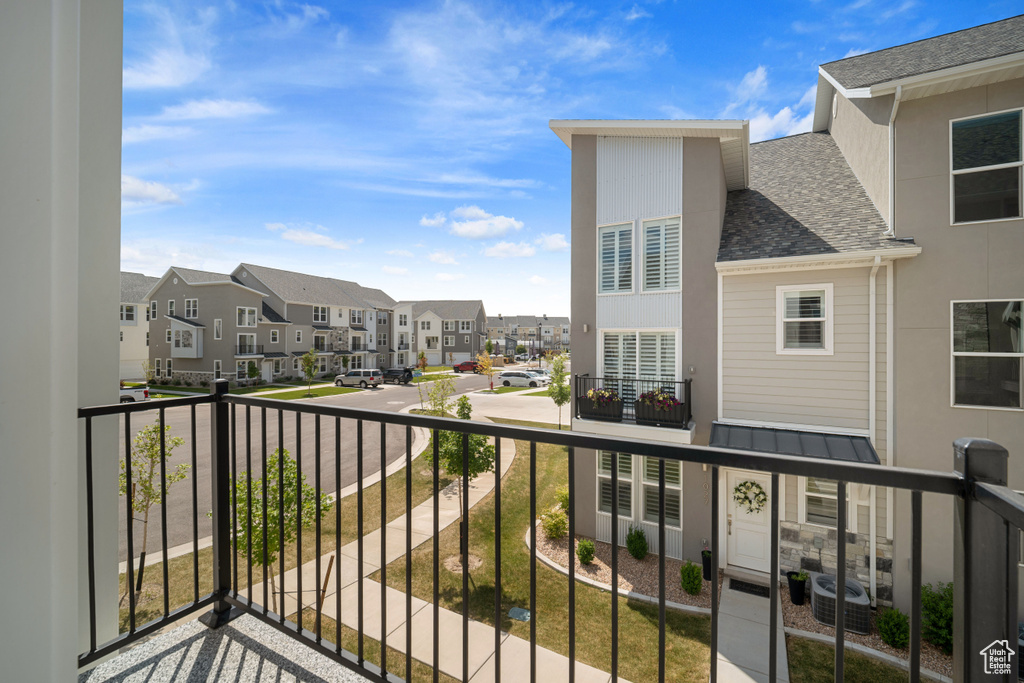 Balcony with a residential view
