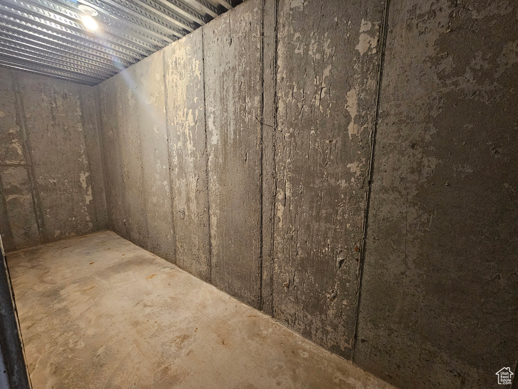View of unfinished below grade area