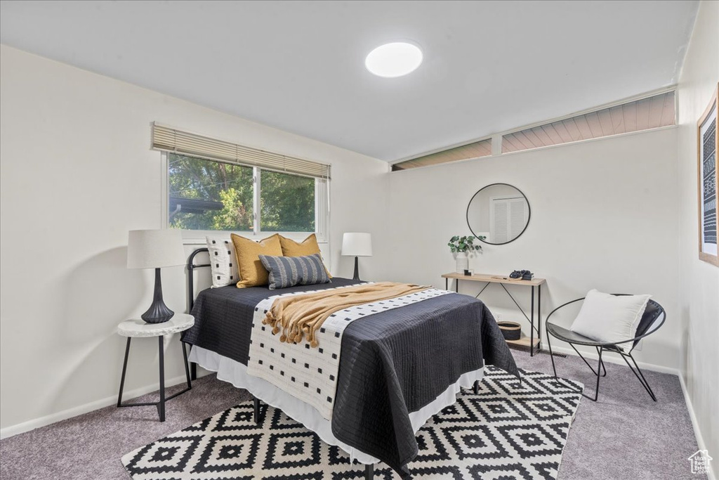 Bedroom featuring carpet flooring