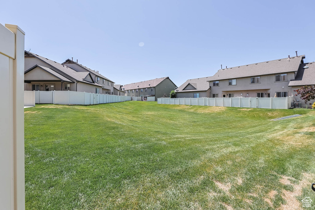 View of yard featuring a residential view