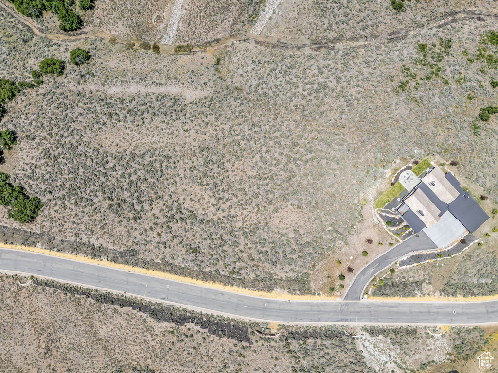 Drone / aerial view of a desert landscape
