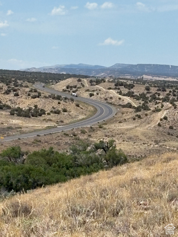 Mountain view with rural landscape