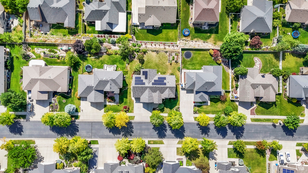 Aerial view of residential area