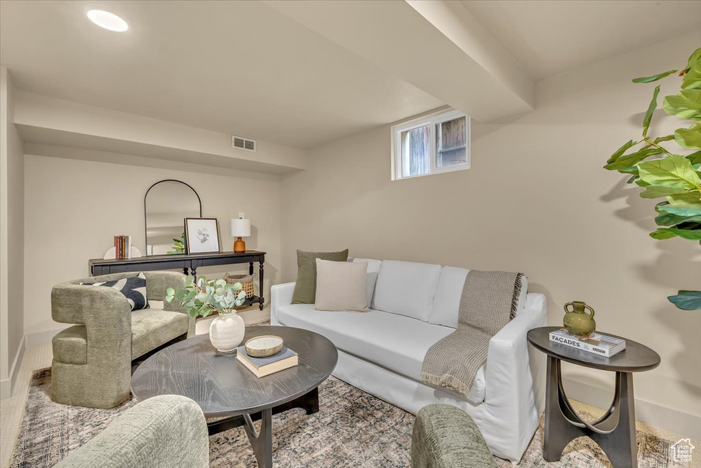 Living area with baseboards
