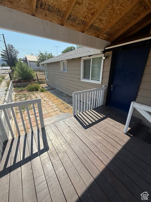 View of wooden terrace