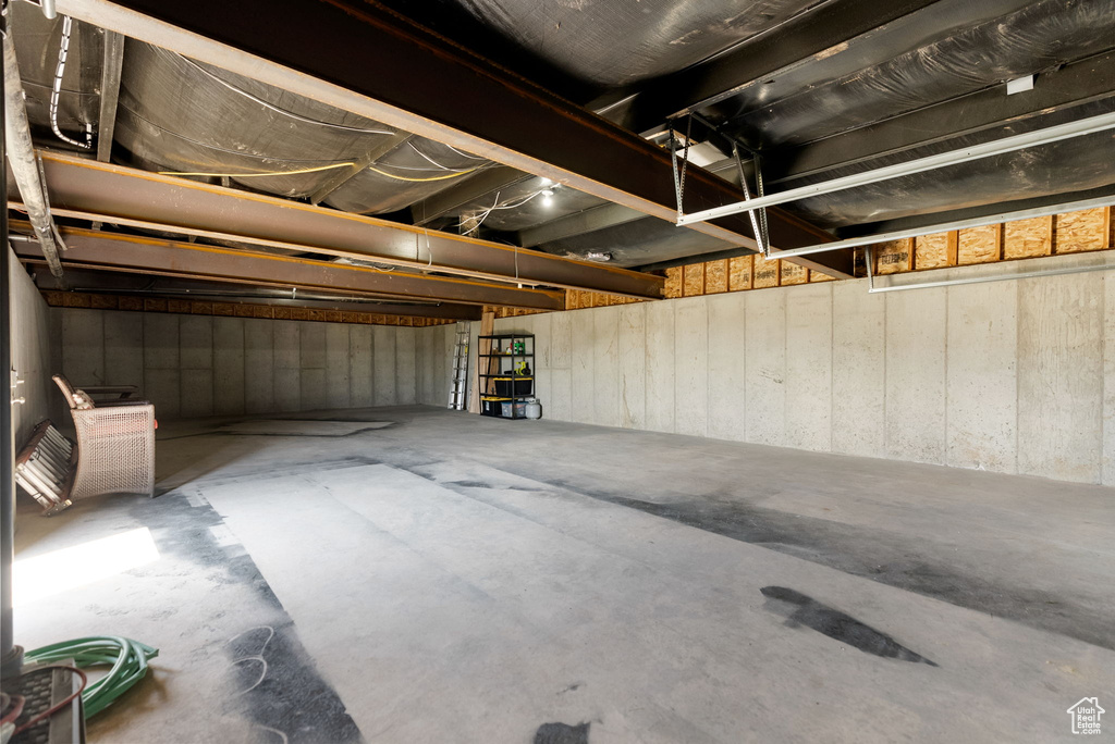 View of unfinished basement